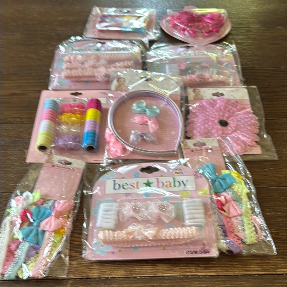 2/$10 Pink and Blue Hair Accessories Set 10 sets